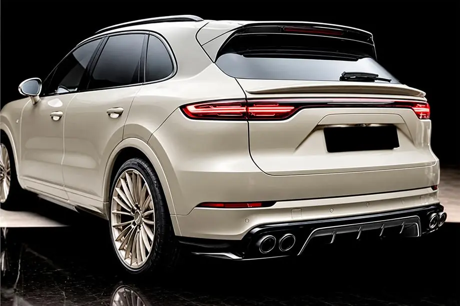 Porsche Cayenne 2018– Achterbumper diffuser (2018-2023, Carbon) Image