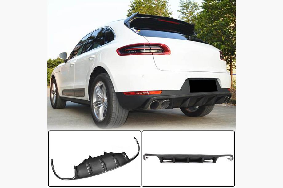 Porsche Macan 2014–2024 Achterbumper diffuser V1 (2014-2021, Carbon) Foto 1