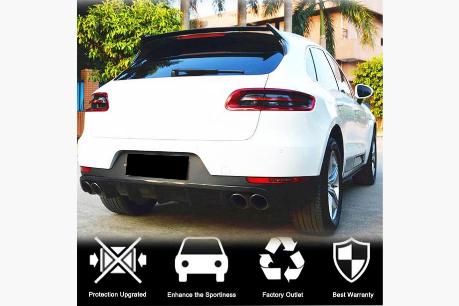 Porsche Macan 2014–2024 Achterbumper diffuser V1 (2014-2021, Carbon) Foto 2