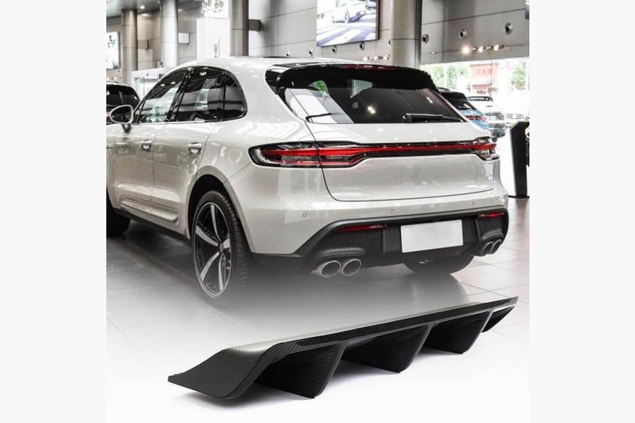 Porsche Macan 2014–2024 Achterbumper diffuser V1 (2021+, carbon) Image