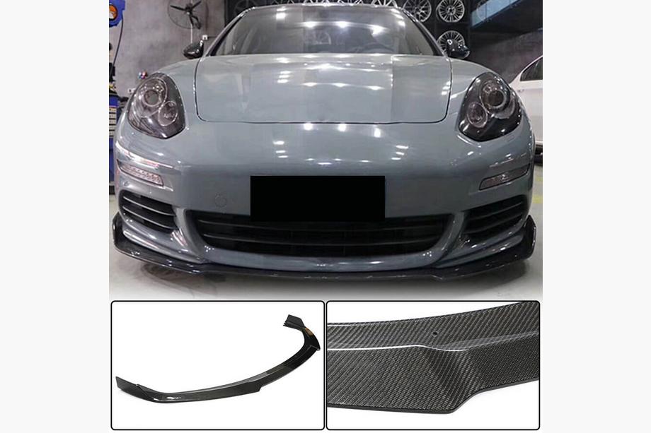 Porsche Panamera 2009–2016 Frontbumper lip spoiler (voor Base 2013-2016, carbon) Image