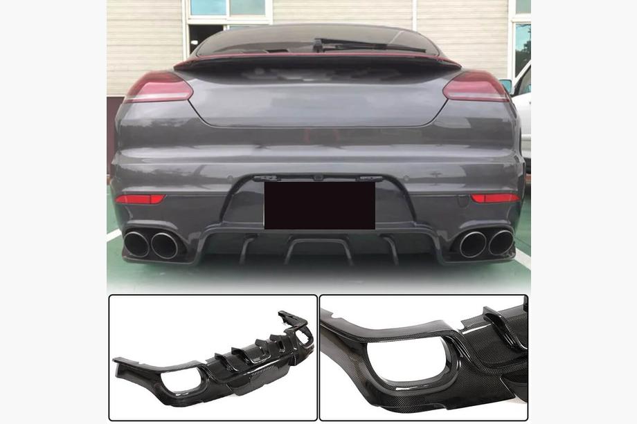 Porsche Panamera 2009–2016 Achterbumper diffuser (2013-2016, carbon) Image