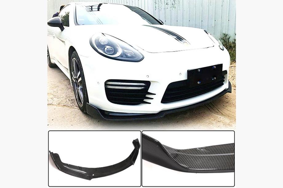 Porsche Panamera 2009–2016 Frontbumper lip Lip V2 (voor Turbo/Turbo S/GTS) Image