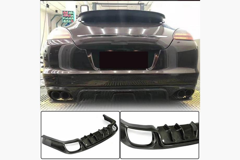 Porsche Panamera 2009–2016 Achterbumper diffuser (2009-2013, carbon) Image