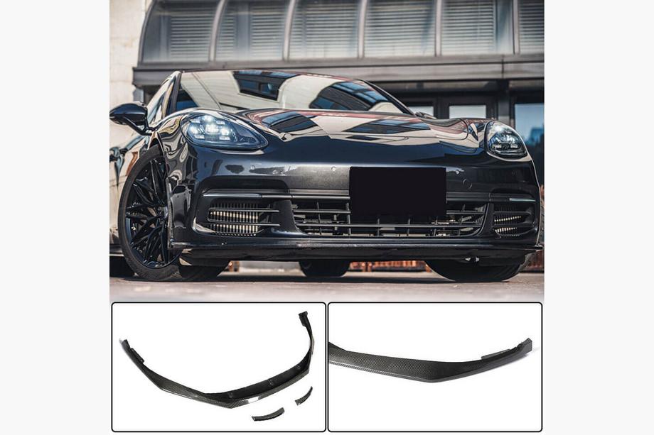 Porsche Panamera 2016–2023 Frontbumper lip Lip (2016-2020, carbon) Image
