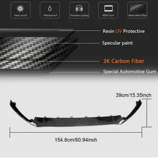 Front bumper lip (voor RS 2015-2017, carbon) foto 3