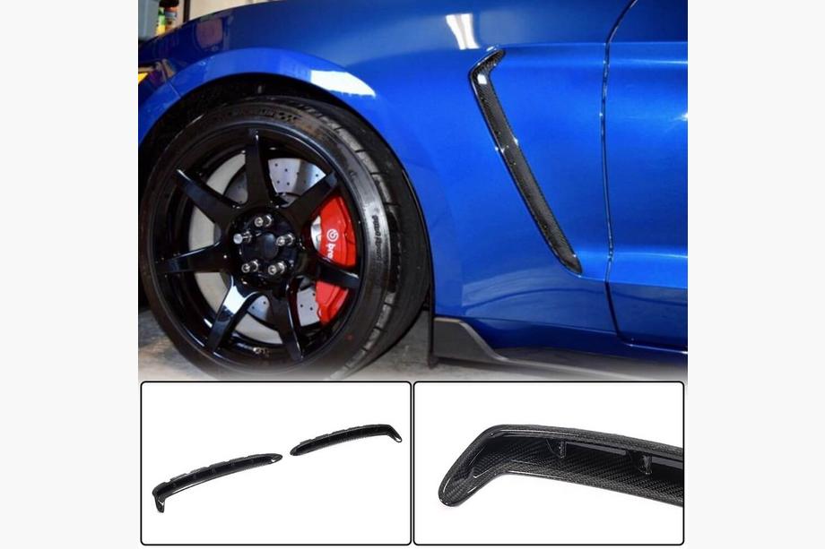 Ford Mustang 2015–2023 Voorste spatbordkappen (2018-2023, carbon) Image