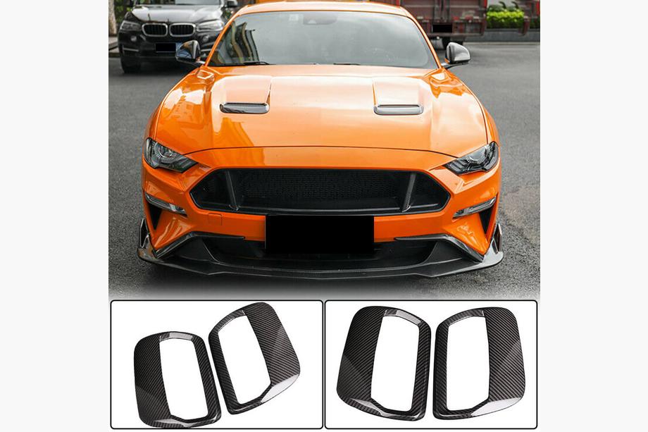 Ford Mustang 2015–2023 Motorkap sierlijsten (2018-2023, carbon) Foto 1