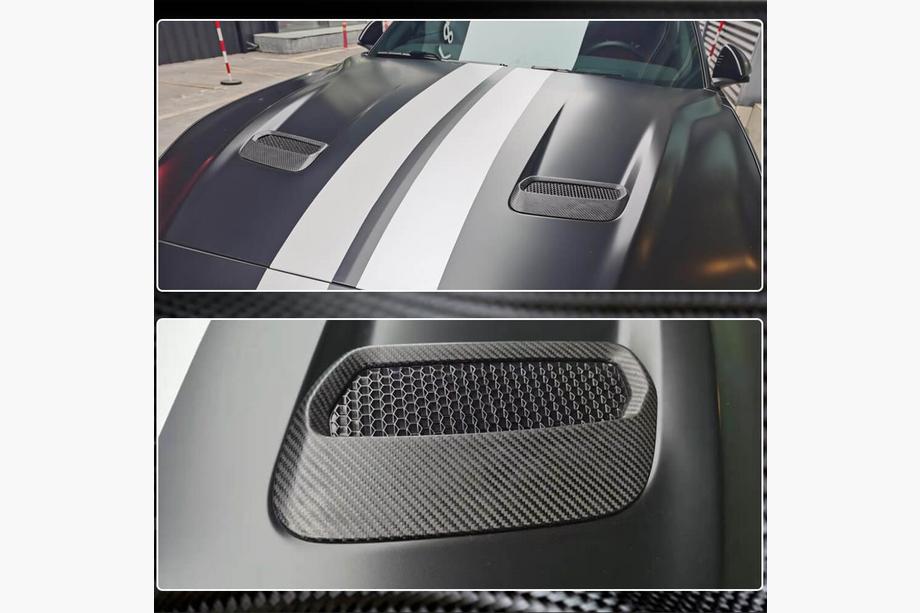 Ford Mustang 2015–2023 Motorkap sierlijsten (2018-2023, carbon) Foto 4