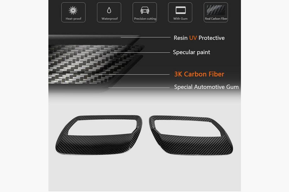 Ford Mustang 2015–2023 Motorkap sierlijsten (2018-2023, carbon) Foto 5