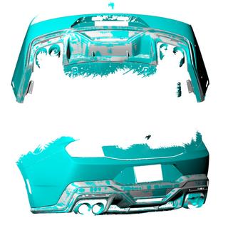 Achterbumper diffuser (carbon) foto 2