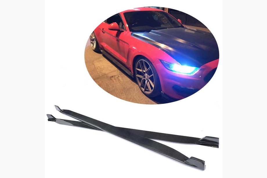 Ford Mustang 2015–2023 Sideskirts V2 (Carbon) Image