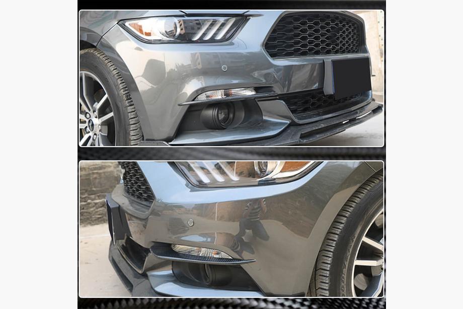 Ford Mustang 2015–2023 Mistlamp afdekkappen V1 (2015-2017, Carbon) Foto 4