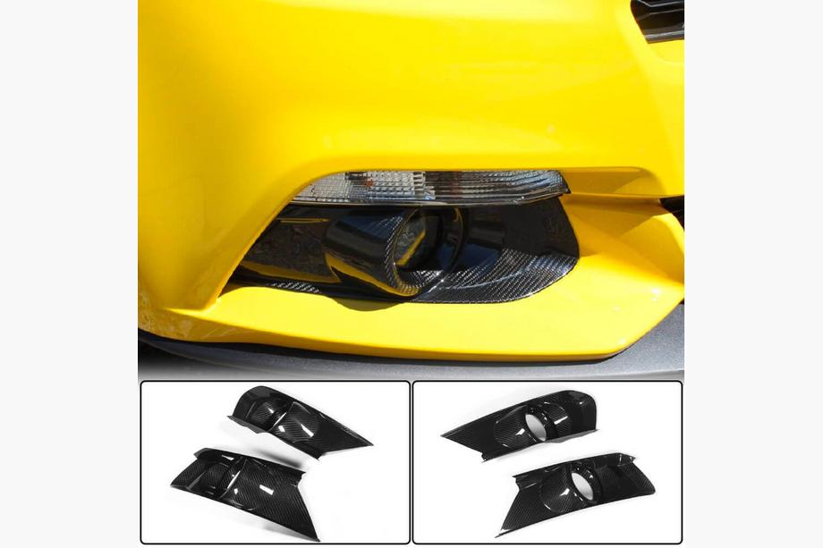 Ford Mustang 2015–2023 Mistlamp covers V2 (2015-2017, Carbon) Image