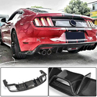 Ford Mustang 2015–2023 Achterbumper diffuser V1 (2015-2017, Carbon) foto 1