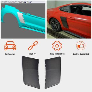 Achterspatbordkappen (2015-2017, Carbon) Ford Mustang 2015–2023 foto 2