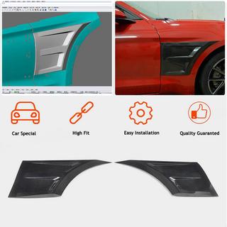 Carbon covers voor voorspatborden Ford Mustang 2015–2023 foto 2