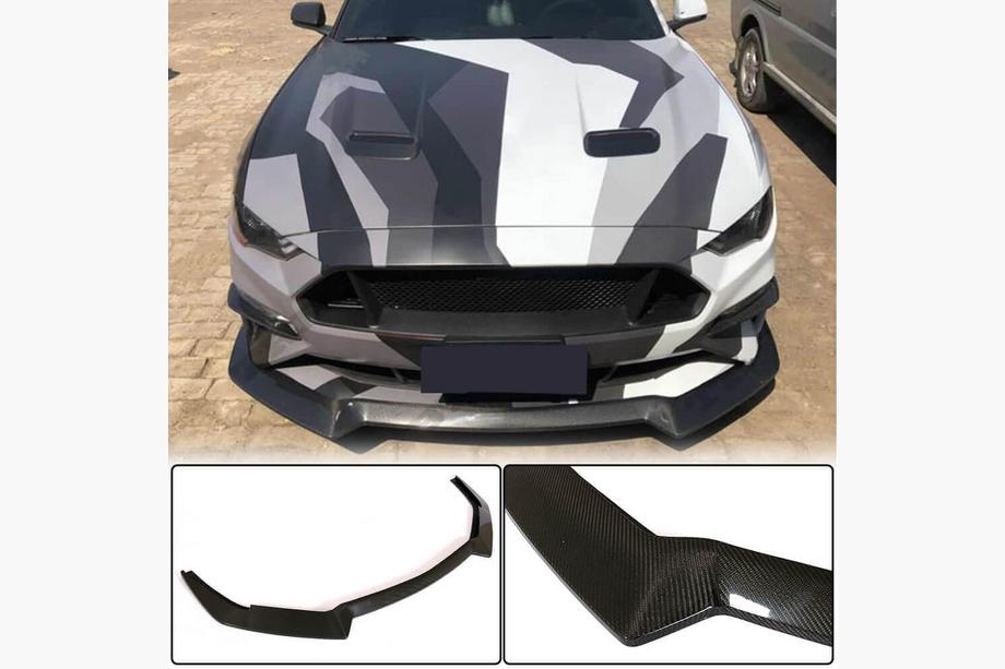 Ford Mustang 2015–2023 Voorbumper lipspoiler (2017-2020, carbon) Image