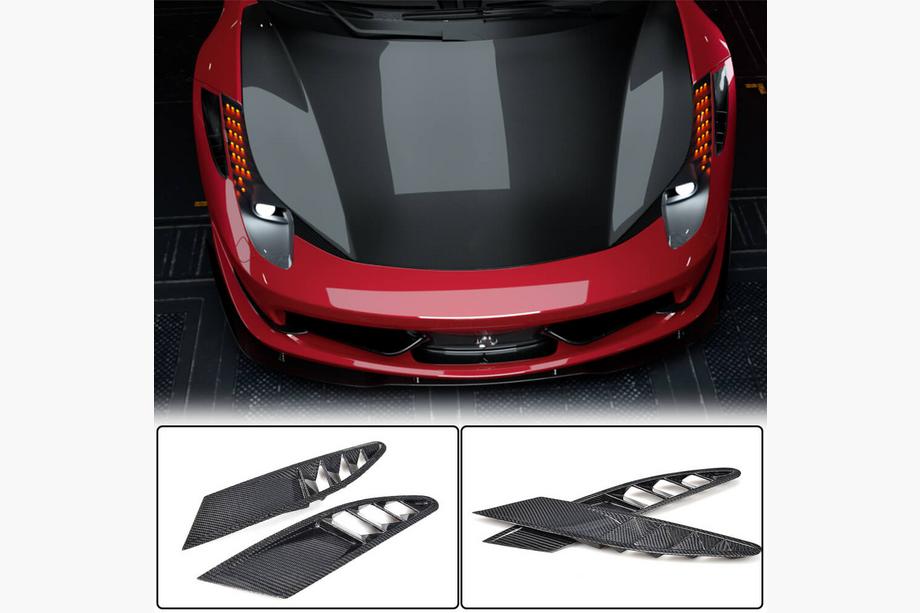 Ferrari 458 Italia 2009–2015 Voorbumper afdekkappen V1 (2011-2013, carbon) Image