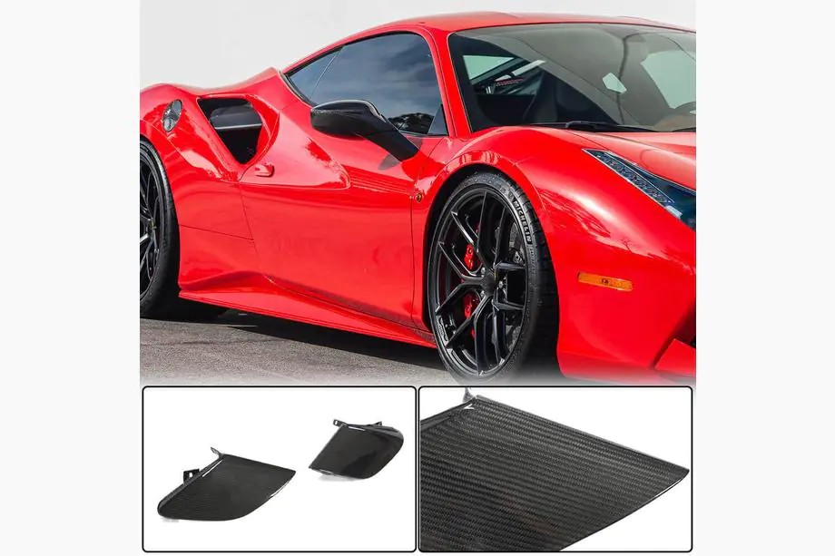 Ferrari 488 GTB 2015–2019 Carbon achterspatbordverbreders (2015-2019, Carbon) Image