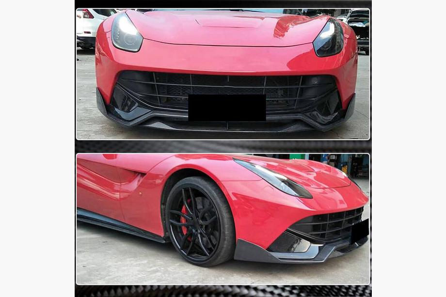 Ferrari F12 Berlinetta 2012–2017 Voorbumper lip (2012-2014, Carbon) Foto 3