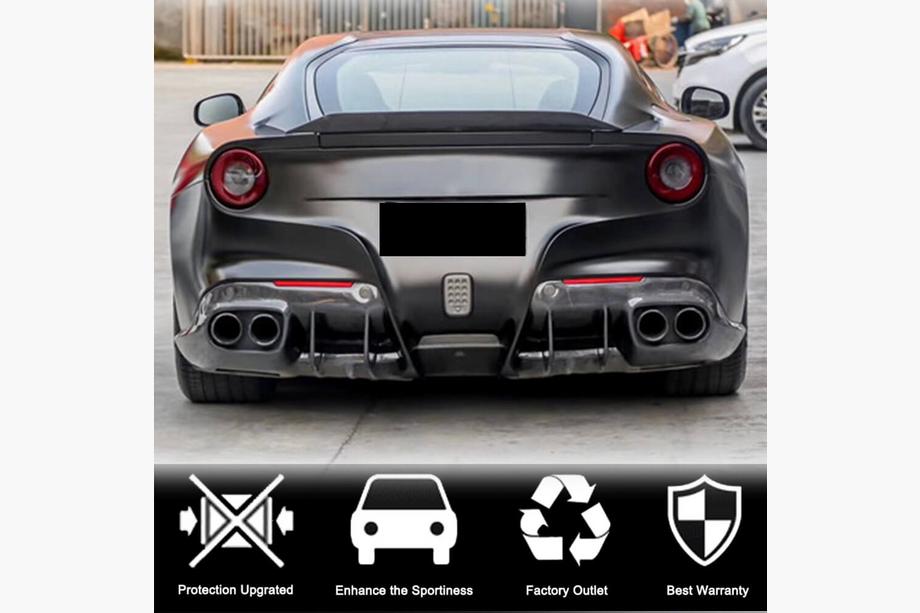 Ferrari F12 Berlinetta 2012–2017 Diffuser achterbumper (2012-2014, Carbon) Foto 3