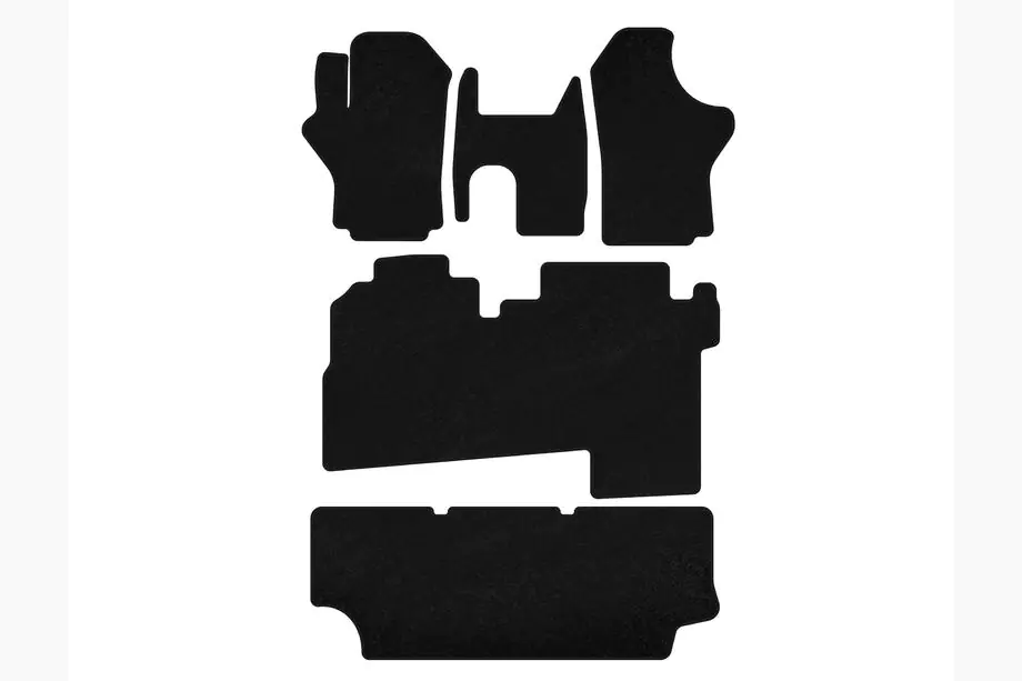 Hyundai H200, H1, Starex 1998–2007 Textielen automatten Premium (2004-2007, 3 rijen, 8-zits, Zwart) Image
