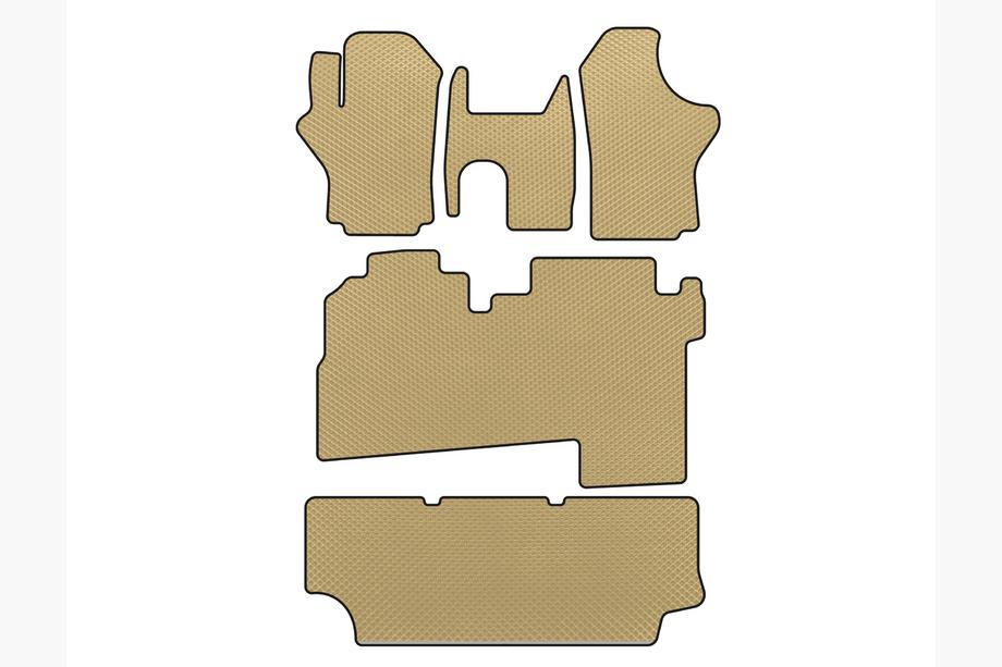Hyundai H200, H1, Starex 1998–2007 EVA automatten (2004-2007, 3 rijen, 8-zits, Beige) Image