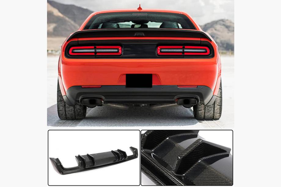 Dodge Challenger 2008–2023 Achterbumper diffuser (2015-2023, carbon) Foto 1
