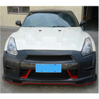 Nissan GT-R 2008–2025 Voorbumper lip Lip (2009-2015, Carbon) foto 3