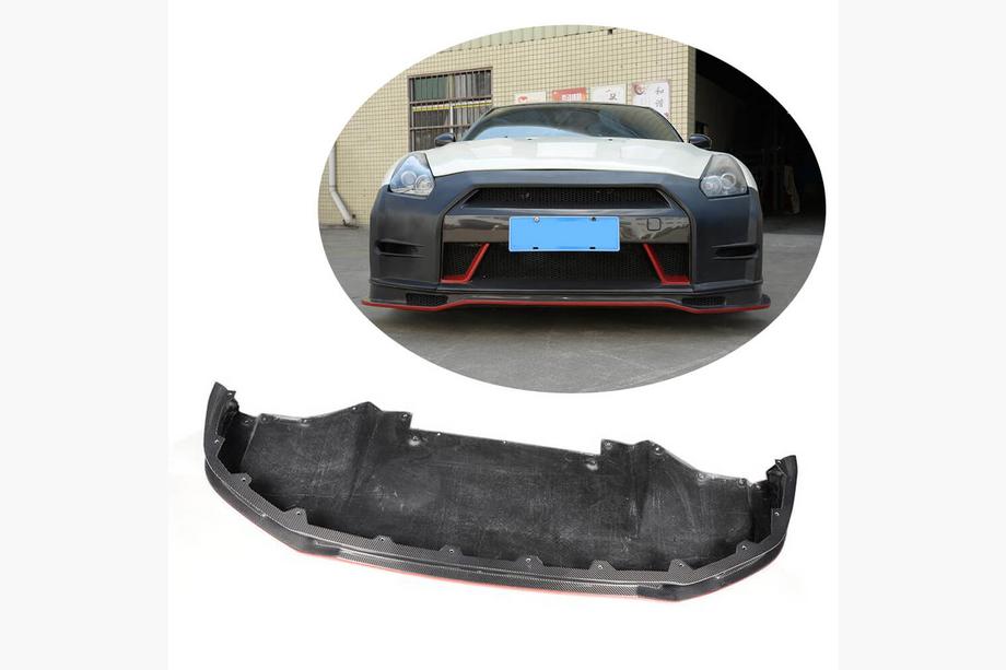 Nissan GT-R 2008–2025 Voorbumper lip Lip (2009-2015, Carbon) Image