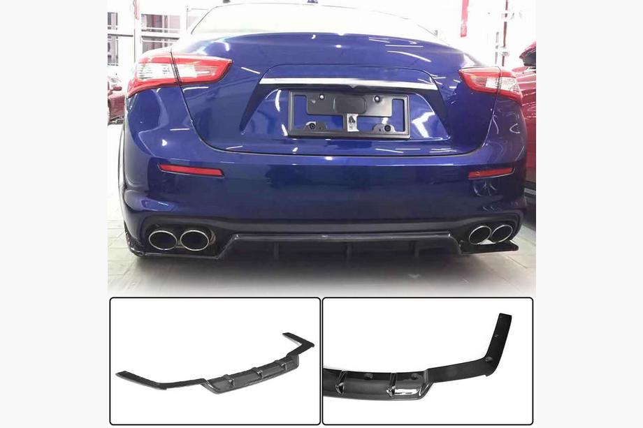 Maserati Ghibli 2013–2023 Achterbumper diffuser (voor Base 2018-2020, carbon) Foto 1