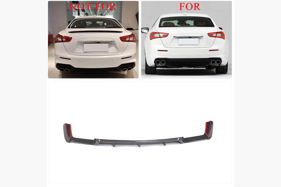 Maserati Ghibli 2013–2023 Achterbumper diffuser (voor Base 2018-2020, carbon) Foto 6