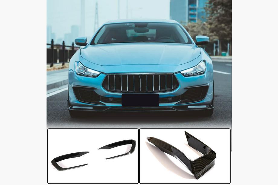 Maserati Ghibli 2013–2023 Voorbumper sierlijsten (voor Base 2018-2020, carbon) Foto 1