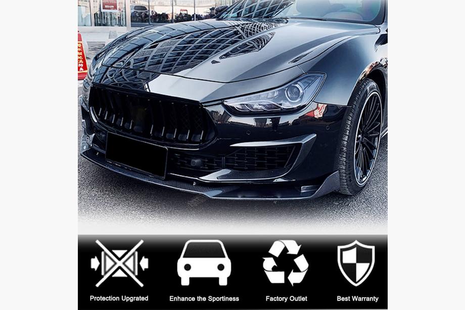 Maserati Ghibli 2013–2023 Voorbumper sierlijsten (voor Base 2018-2020, carbon) Foto 3