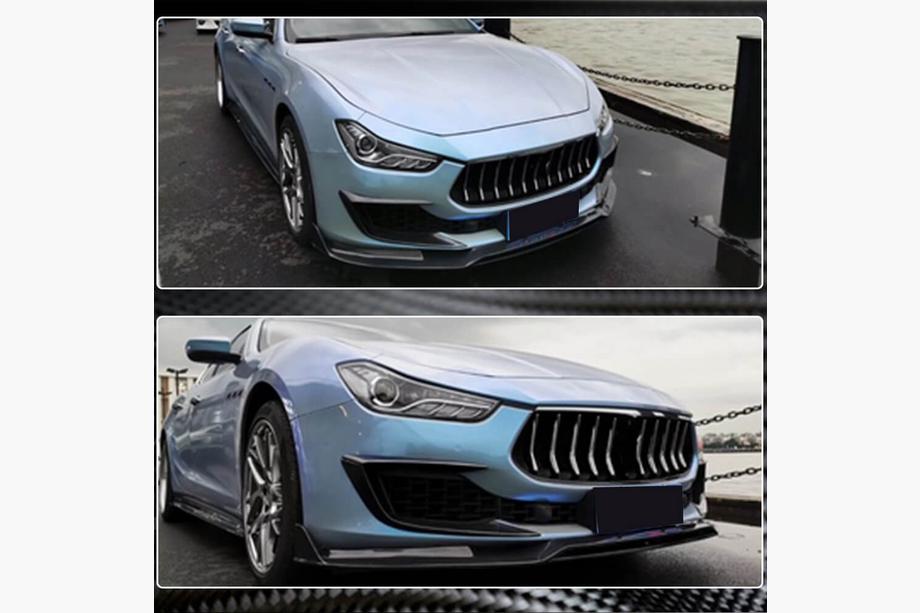 Maserati Ghibli 2013–2023 Voorbumper sierlijsten (voor Base 2018-2020, carbon) Foto 4
