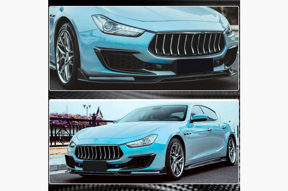 Maserati Ghibli 2013–2023 Voorbumper sierlijsten (voor Base 2018-2020, carbon) Foto 5