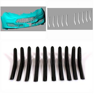 Carbon grillelijsten voor de radiatorgrille (voor Base/S/S Q4 2018-2020) foto 2