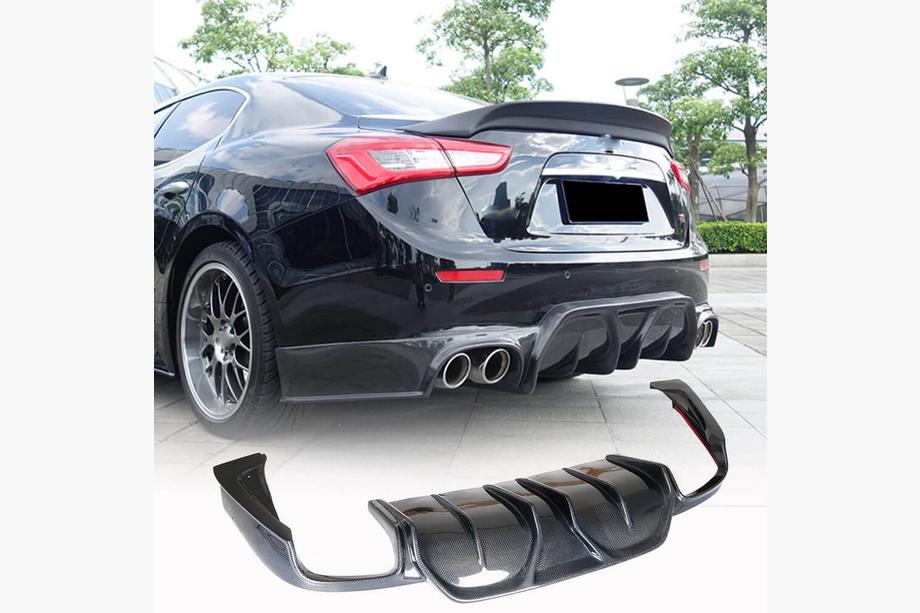 Maserati Ghibli 2013–2023 Achterbumper diffuser (voor Base/S/S Q4 2014-2017, carbon) Image