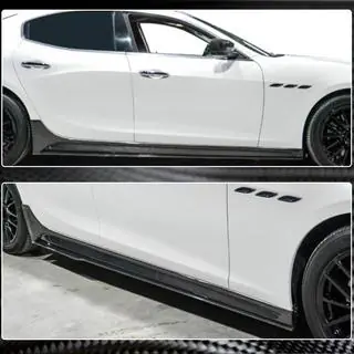 V3 side skirts (voor Base/S/S Q4/Diesel/250 Diesel, carbon) foto 3