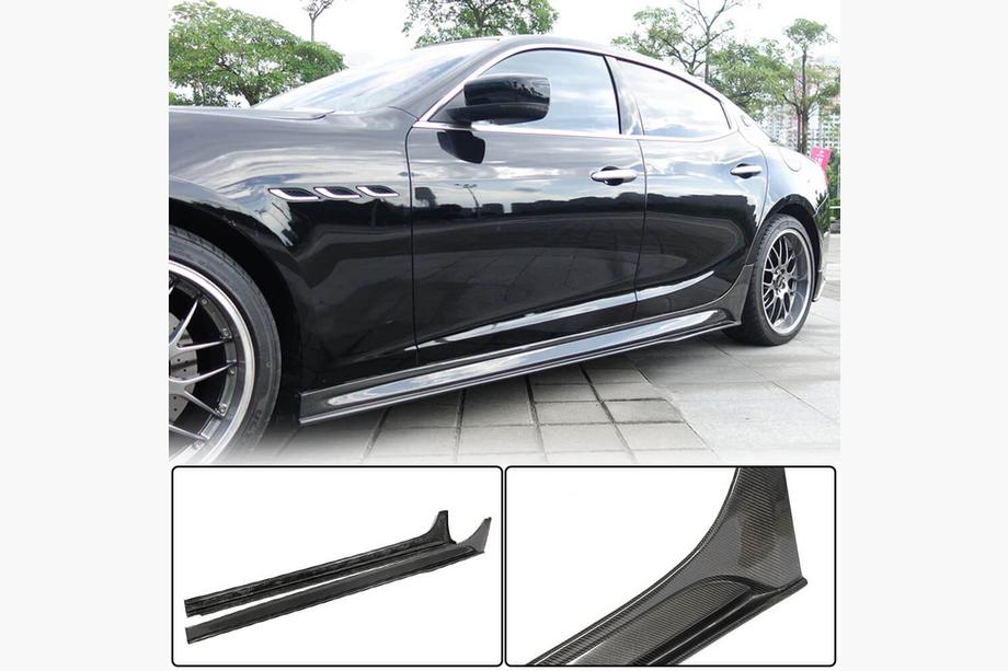 Maserati Ghibli 2013–2023 V3 side skirts (voor Base/S/S Q4/Diesel/250 Diesel, carbon) Image