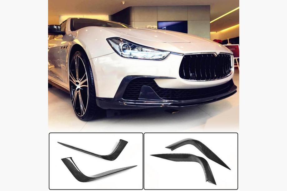Maserati Ghibli 2013–2023 Carbon frontbumper splitters (voor Base/S/S Q4 2013-2017) Image