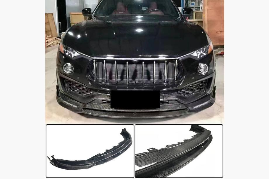 Maserati Levante 2016– Front bumper lip Lip V2 (voor Base/S, carbon) Foto 1