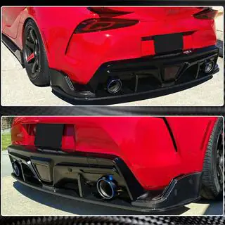 Achterbumper diffuser V2 (Carbon) foto 4