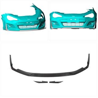 Frontsplitter voorbumper Lip V2 (2017-2021, carbon) foto 2