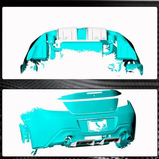Achterbumper diffuser V1 (2021-2023, Carbon) foto 3