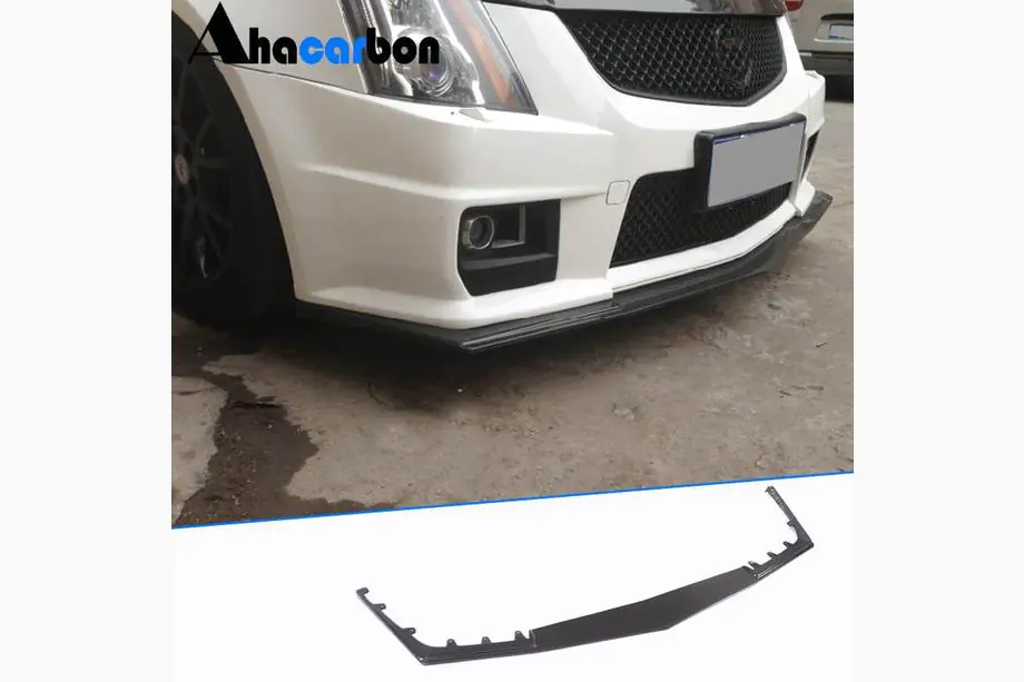 Cadillac CTS 2007–2014 Frontbumper lip Lip V1 (voor CTS V Coupe, carbon) Image