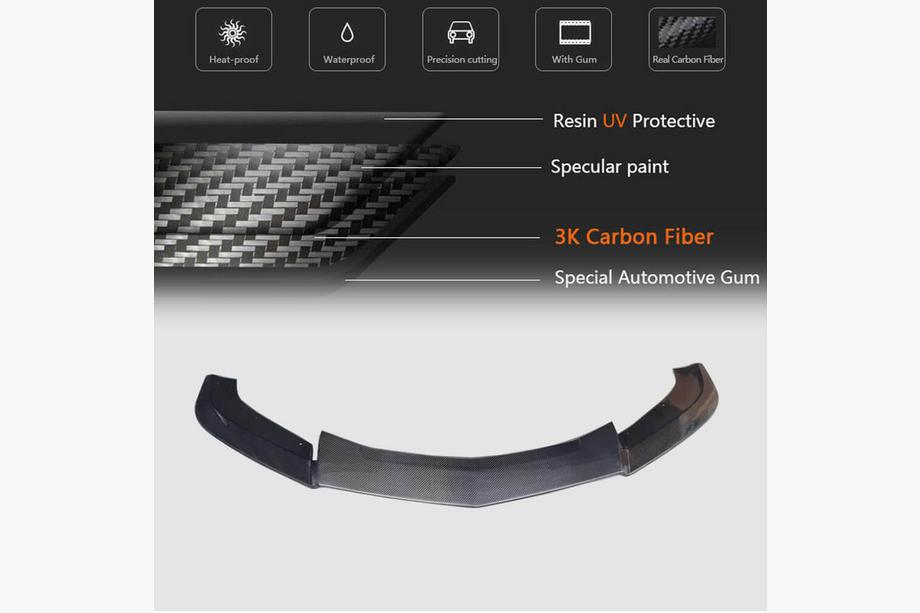 Cadillac CTS 2013–2019 Voorbumper lip Lip V2 (voor CTS V Sedan 2016-2019, carbon) Foto 5