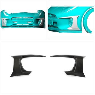 Carbon voorbumper trims (voor Base 2017-2019) foto 2