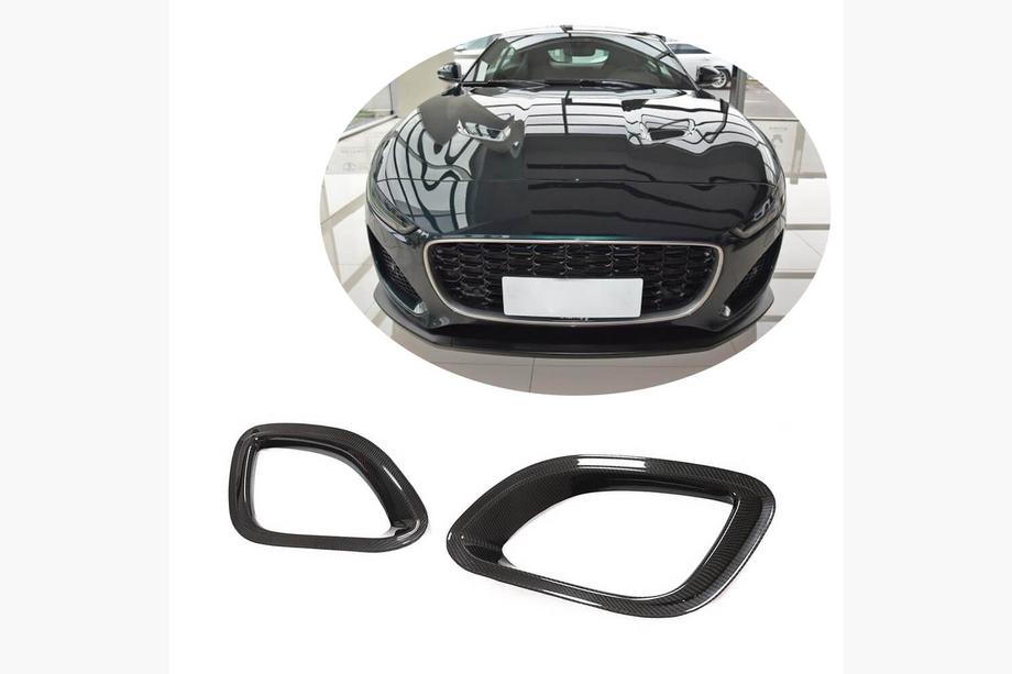 Jaguar F-Type 2013–2024 Carbon afdekkappen voor de voorbumper (voor Base 2021+, carbon) Image